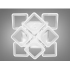 Люстра стельова LED Diasha S8060/4+4WH, 130W, 3200K-6000K, білий акрил, сучасний стиль для дитячої кімнати Люстра стельова LED Diasha S8060/4+4WH, 130W, 3200K-6000K, білий акрил, сучасний стиль для дитячої кімнати