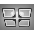 Світильник стельовий LED Diasha S8060/4BK, 80W, 3200K-6000K, чорний метал, сучасний стиль, з пультом, димером Світильник стельовий LED Diasha S8060/4BK, 80W, 3200K-6000K, чорний метал, сучасний стиль, з пультом, димером