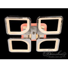 Стельова LED-люстра Diasha S8060/4HR 3color з пультом і димером, хром, 80W, 4400 lm, квадратні акрилові плафони 37,7×37,7 см Стельова LED-люстра Diasha S8060/4HR 3color з пультом і димером, хром, 80W, 4400 lm, квадратні акрилові плафони 37,7×37,7 см