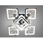 Дизайнерська стельова LED-люстра для вітальні Diasha S8157/4+1HR LED 3color — хром, 90 Вт, 43×43 см Дизайнерська стельова LED-люстра для вітальні Diasha S8157/4+1HR LED 3color — хром, 90 Вт, 43×43 см