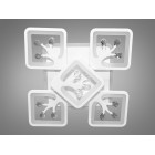 Сучасна стельова LED-люстра для спальні Diasha S8157/4+1WH LED 3color — біла, 90 Вт, 43×43 см Сучасна стельова LED-люстра для спальні Diasha S8157/4+1WH LED 3color — біла, 90 Вт, 43×43 см