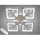 Сучасна стельова LED-люстра в передпокій Diasha S8157/4HR LED 3color — хром, 85 Вт, 37×37 см