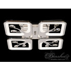 Сучасна стельова LED-люстра в передпокій Diasha S8157/4HR LED 3color — хром, 85 Вт, 37×37 см