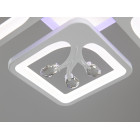 Стельова LED-люстра Diasha S8157/4WH 3color з пультом і димером, біла, 85W, 4675 lm, квадратні акрилові плафони 37×37 см Стельова LED-люстра Diasha S8157/4WH 3color з пультом і димером, біла, 85W, 4675 lm, квадратні акрилові плафони 37×37 см