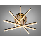 Сучасна стельова LED-люстра Diasha SX1009/5BK, чорна із золотистими акцентами, 72W, акрилові світлові планки Сучасна стельова LED-люстра Diasha SX1009/5BK, чорна із золотистими акцентами, 72W, акрилові світлові планки