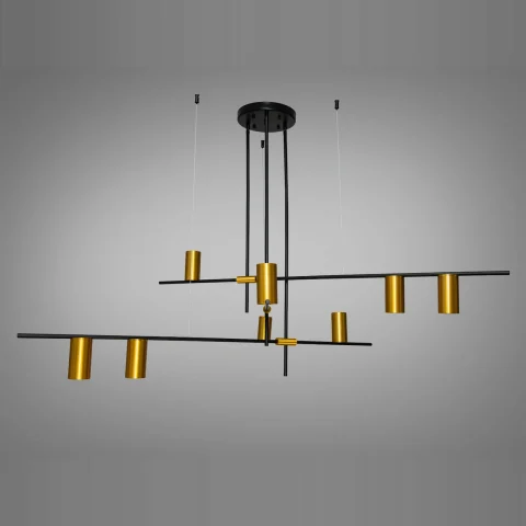 Люстра стельова Diasha SY1114-9GAB+BK Loft 2024, 9 ламп, E14, метал, висота 97 см, IP20