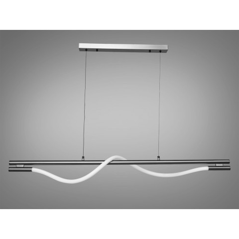Люстра стельова LED Diasha SY9609-L1200BHR Роуплайт, 15W, чорний хром, сучасний стиль