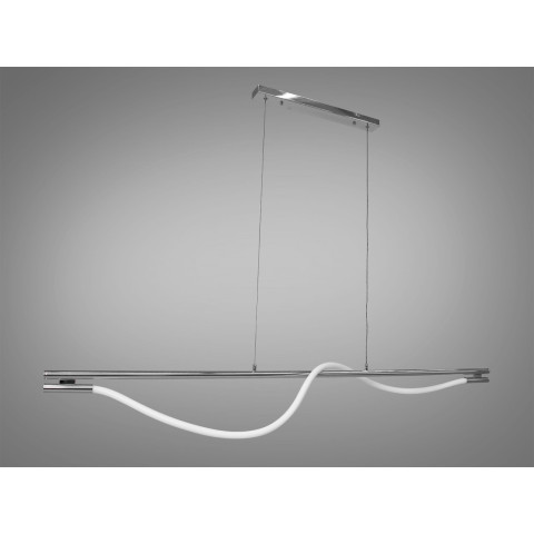 Люстра стельова LED Diasha SY9609-L1600CH Роуплайт, 20W, хром, сучасний стиль для коридору, вітальні, кухні