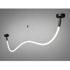 Стельова люстра LED Diasha SY9610-1500BHR Шланг 17W, 3000K, чорний хром, для коридору, спальні, кухні, кафе