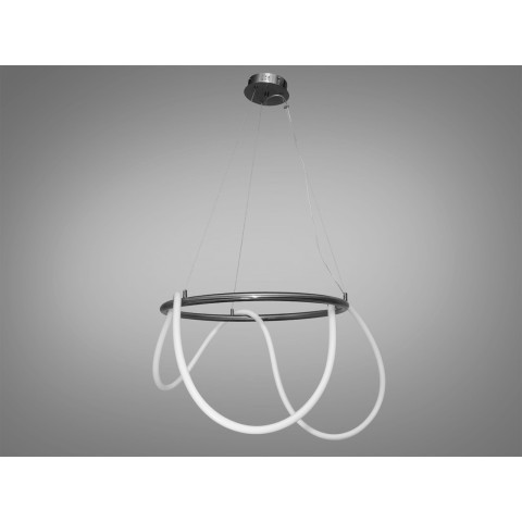 Люстра стельова LED Diasha SY9752-D600BHR Роуплайт, 32W, чорний хром, регульована висота, для коридору та вітальні