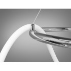 Люстра стельова LED Diasha SY9752-D600CH Шланг Роуплайт, 32W, хром, для низьких стель, регульована висота