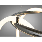 Люстра стельова LED Diasha SY9752-D600CH Шланг Роуплайт, 32W, хром, для низьких стель, регульована висота