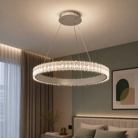 Світлодіодна підвісна люстра Artlight WG5129/60WH, 35 Вт, біла