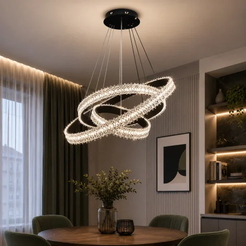 Світлодіодна підвісна люстра Artlight WG5129/80+60+40BK, 105 Вт, чорна Світлодіодна підвісна люстра Artlight WG5129/80+60+40BK, 105 Вт, чорна