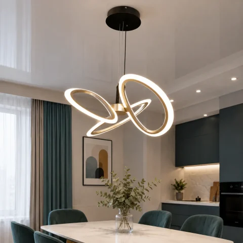 Світлодіодна підвісна люстра Artlight WG5145-3CF+BK, 50 Вт, світло-кавовий сатин + чорний Світлодіодна підвісна люстра Artlight WG5145-3CF+BK, 50 Вт, світло-кавовий сатин + чорний