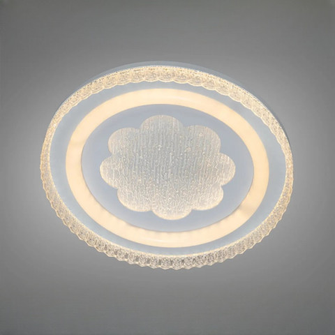 Стельова LED-люстра Diasha WG5156/C WH 85W, кругла, 3 кольори світла, Ø48 см, настінний вимикач