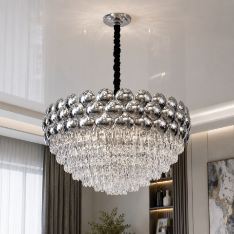 Підвісна люстра Artlight XL626/800CH хром, 18 ламп E14