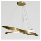 Світлодіодна люстра підвісна Artlight YDH2200/80+60GD з двома золотими кільцями, 80W Світлодіодна люстра підвісна Artlight YDH2200/80+60GD з двома золотими кільцями, 80W