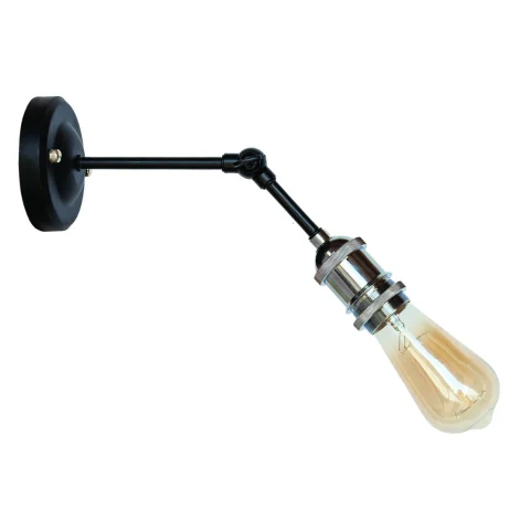 Бра настінне Levistella 752WH1201-1, E27, 60W, чорне з хромованим патроном