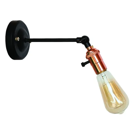 Настенное бра Levistella 752WD1906-1, E27, 60W, черный, розовое золото