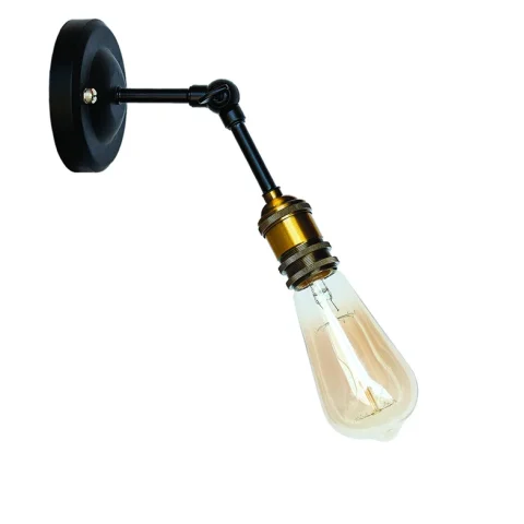 Бра настенное Levistella 752WF1402-1, E27, 60W, черный с золотым патроном, металл
