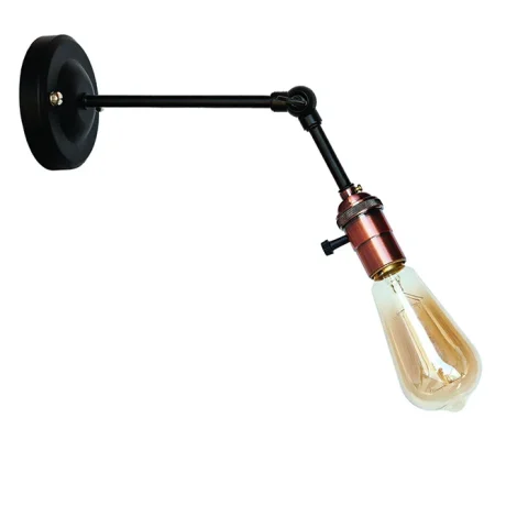 Бра настенное Levistella 752WM1905-1, E27, 60 Вт, черный, медная основа