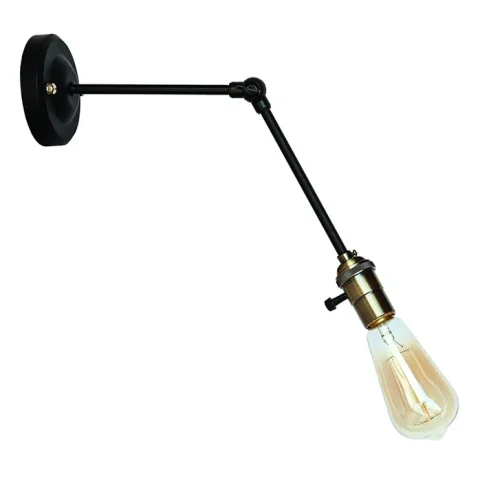 Бра настенное Levistella 752WT1903-1, E27, до 60W, черное с бронзовым патроном, металлическое