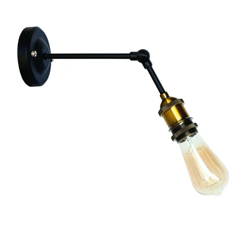 Бра настінне Levistella 752WM1202-1, E27, 60W, чорне з золотим патроном