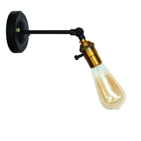 Бра настенное Levistella 752WC1902-1, E27, 60W, черный, золотая деталь, современный стиль