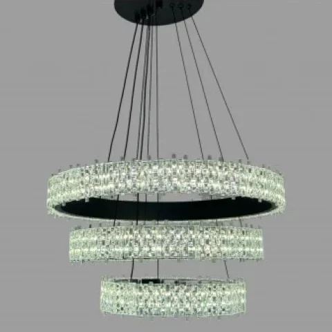 Люстра підвісна Linisoln 1535-50*40*30 BK метал, акрил, круги 50-40-30 см, LED-стрічка, 80 Вт Люстра підвісна Linisoln 1535-50*40*30 BK метал, акрил, круги 50-40-30 см, LED-стрічка, 80 Вт