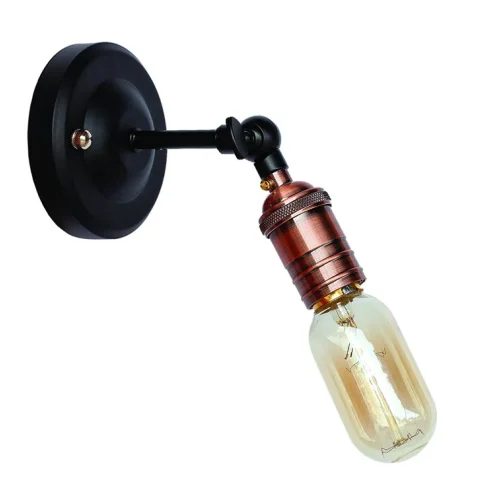 Настенное бра Levistella 752WB1705-1, E27, 60W, черный корпус, медный патрон