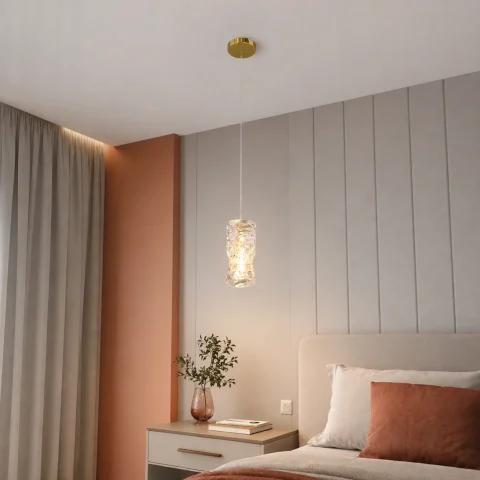 LED світильник-підвіс Artlight 88031/250DGD 13W з прозорим склом (золото, циліндр)