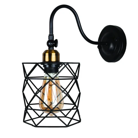 Настенный светильник Levistella 756WPR105F3-1 BK+BRONZE, E27, 60W, черный + бронза, стиль лофт Настенный светильник Levistella 756WPR105F3-1 BK+BRONZE, E27, 60W, черный + бронза, стиль лофт