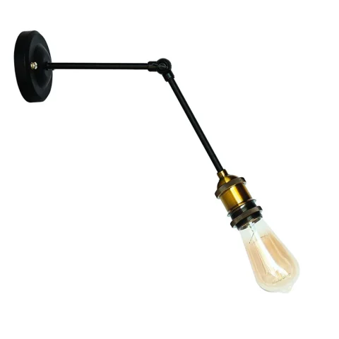 Бра настінне Levistella 752WT1202-1, E27, 60W, чорне з золотим патроном