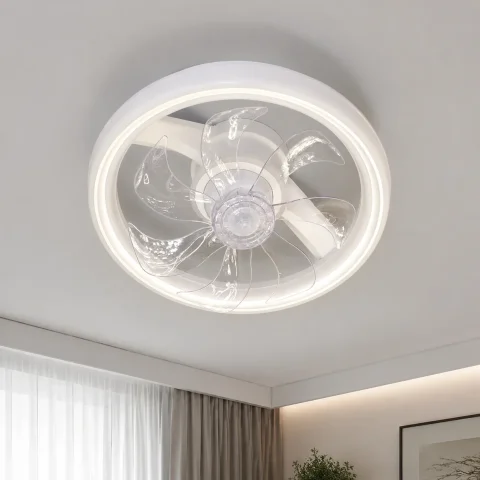 Стельова LED-люстра-вентилятор Artlight FS305WH, біла