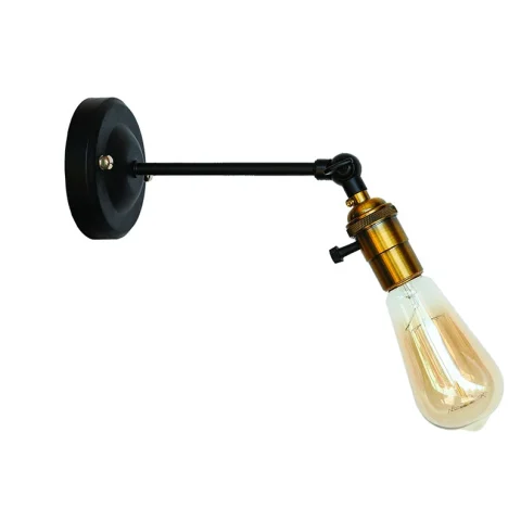 Бра настенное Levistella 752WD1902-1, E27, 60W, черный с золотым патроном