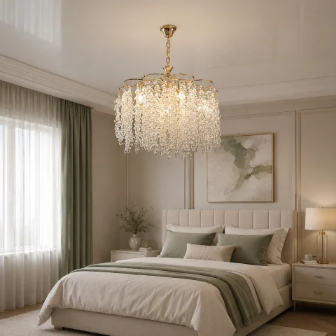 Підвісна кришталева люстра Splendid Ray L2935/6 (FGD), золото, 6 ламп E27