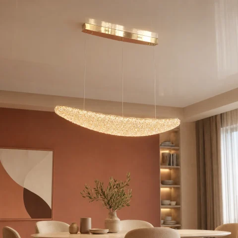 Лінійна золота кришталева світлодіодна люстра Artlight 567-1100LGD з медовими кристалами 75W Лінійна золота кришталева світлодіодна люстра Artlight 567-1100LGD з медовими кристалами 75W