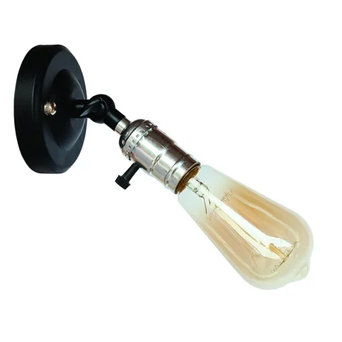 Бра настінне Levistella 752WA3401-1, E27, 60W, чорне з хромованим патроном