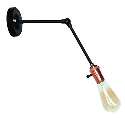 Настенное бра Levistella 752WT1906-1, E27, 60W, черный металл, розовое золото
