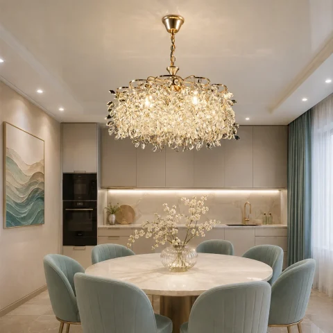 Підвісна кришталева люстра Splendid Ray L2937/6 (FGD), золото, 6 ламп E27