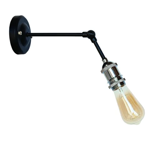 Бра Levistella 752WM1201-1, E27, 60W, чорний з хромованим патроном, сучасний стиль