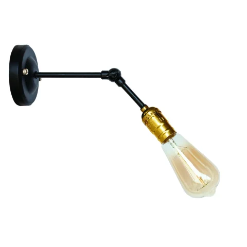 Бра настенное Levistella 752WH3302-1, E27, 60W, черный с золотым патроном
