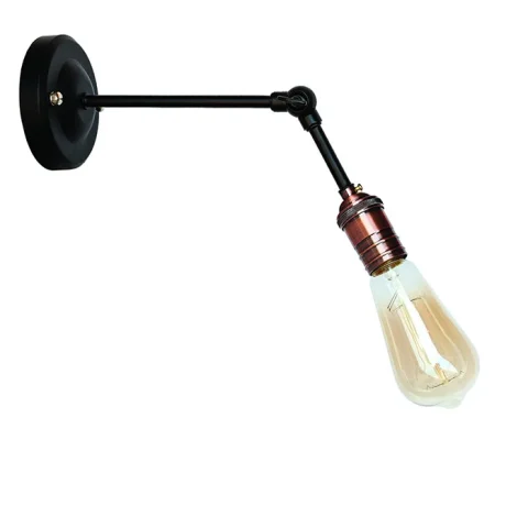 Бра настінне Levistella 752WM1705-1, E27, 1 лампа, чорний, мідний, сучасний стиль