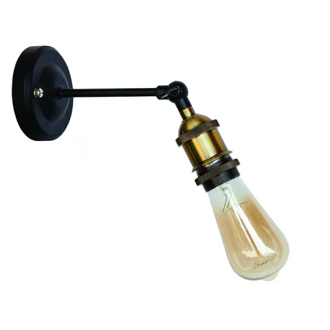 Бра настенное Levistella 752WC1202-1, E27, 60 Вт, черный металл, золото, для дома