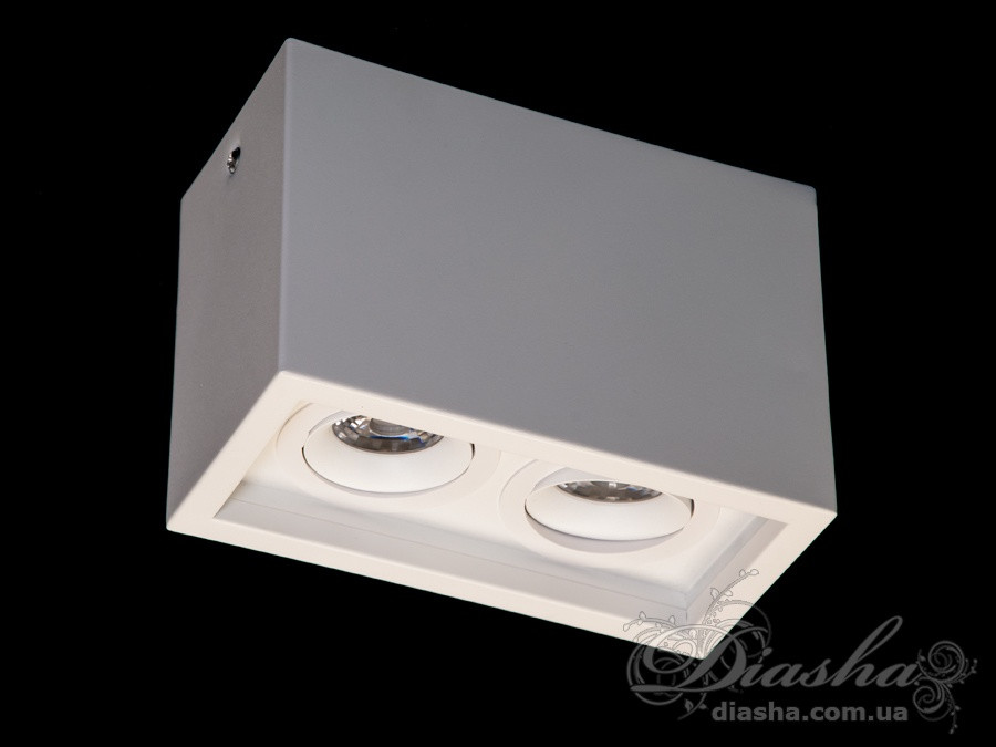 Накладний світильник LED Diasha 136F-2-WH, здвоєний, 20W, 1100 лм, білий, IP20, для офісу та кафе