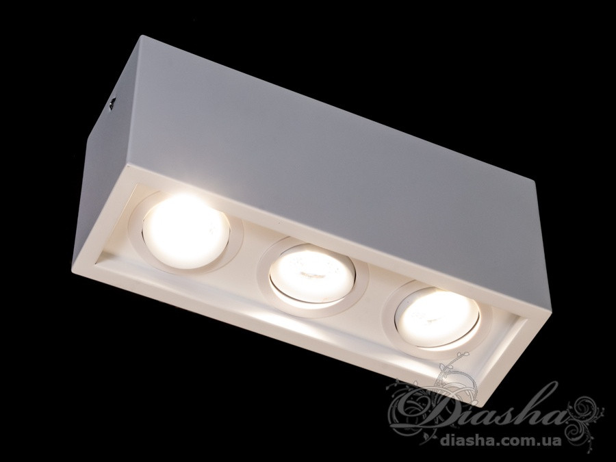 Світильник накладний LED Diasha 136F-3-WH, 3 лампи, 30W, білий, сучасний стиль для кухні Світильник накладний LED Diasha 136F-3-WH, 3 лампи, 30W, білий, сучасний стиль для кухні