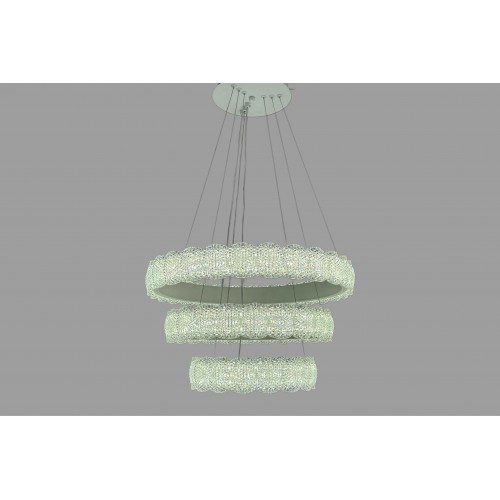 Люстра підвісна Linisoln 1533-50*40*30 WH метал, акрил, білий, 3 лампи