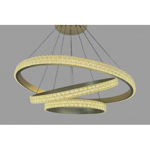 Підвісна люстра LED у зал Linisoln 1956 металевий Champagne Metallic LED-стрічка 80*60*40 см 140 Вт Підвісна люстра LED у зал Linisoln 1956 металевий Champagne Metallic LED-стрічка 80*60*40 см 140 Вт