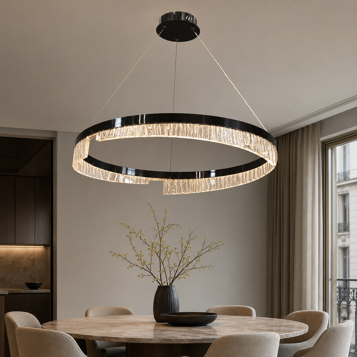 Світлодіодна підвісна люстра Artlight 2001/60BK, 50 Вт, чорна Світлодіодна підвісна люстра Artlight 2001/60BK, 50 Вт, чорна